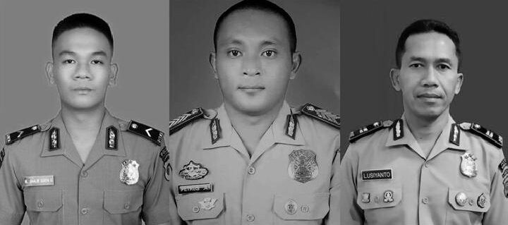 tiga polisi tewas